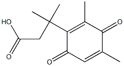 3,3-Dimethyl-3-(2,4-dimethyl-3,6-dioxo-1,4-cyclohexadienyl)propanoic acid 结构式