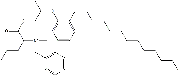 N,N-Dimethyl-N-benzyl-N-[1-[[2-(2-tridecylphenyloxy)butyl]oxycarbonyl]butyl]aminium 结构式