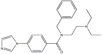 4-(1H-Imidazol-1-yl)-N-benzyl-N-(2-diethylaminoethyl)benzamide 结构式
