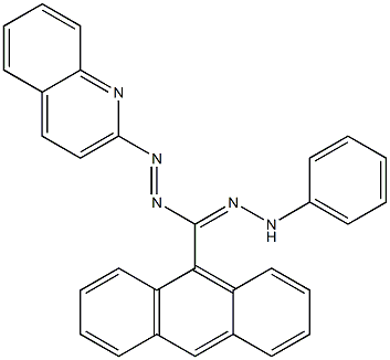 3-(9-Anthryl)-1-phenyl-5-(2-quinolyl)formazan 结构式