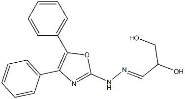 2,3-Dihydroxypropanal (4,5-diphenyloxazol-2-yl)hydrazone 结构式