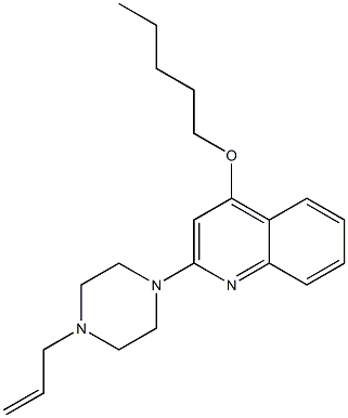 2-(4-Allylpiperazino)-4-(pentyloxy)quinoline 结构式