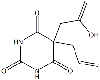 5-Allyl-5-(2-hydroxyallyl)barbituric acid 结构式
