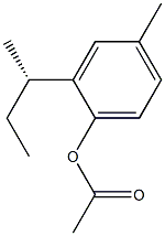 (+)-Acetic acid 2-[(S)-sec-butyl]-4-methylphenyl ester 结构式