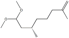 [S,(-)]-3,7-Dimethyl-7-octenal dimethyl acetal 结构式