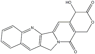 4-Hydroxy-1H-pyrano[3',4':6,7]indolizino[1,2-b]quinoline-3,14(4H,12H)-dione 结构式