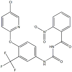 1-(2-Nitrobenzoyl)-3-[4-[(5-chloro-2-pyridinyl)oxy]-3-trifluoromethylphenyl]urea 结构式