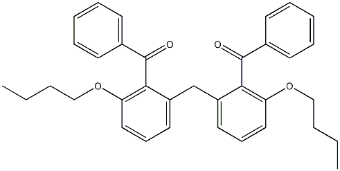 2,2''-Methylenebis(6-butoxybenzophenone) 结构式