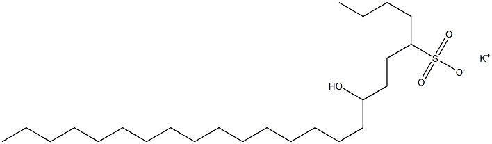 8-Hydroxytetracosane-5-sulfonic acid potassium salt 结构式