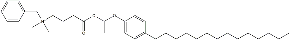 N,N-Dimethyl-N-benzyl-N-[3-[[1-(4-tetradecylphenyloxy)ethyl]oxycarbonyl]propyl]aminium 结构式