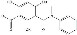 2,4,6-Trihydroxy-3-nitro-N-phenyl-N-methylbenzamide 结构式