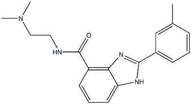 2-(3-Methylphenyl)-N-[2-(dimethylamino)ethyl]-1H-benzimidazole-4-carboxamide 结构式