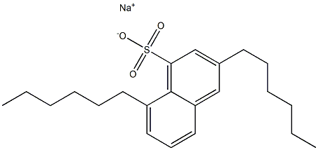 3,8-Dihexyl-1-naphthalenesulfonic acid sodium salt 结构式