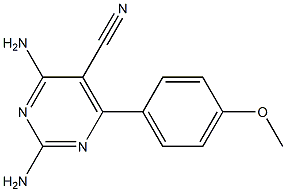 2,4-Diamino-6-(4-methoxyphenyl)pyrimidine-5-carbonitrile 结构式