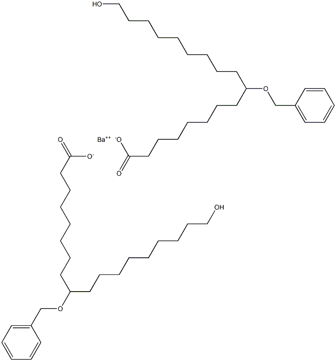 Bis(9-benzyloxy-18-hydroxystearic acid)barium salt 结构式