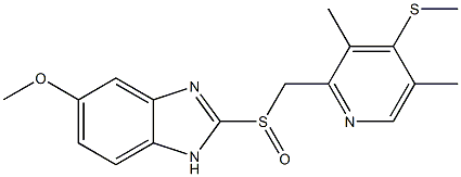 5-Methoxy-2-[[(3,5-dimethyl-4-(methylthio)-2-pyridyl)methyl]sulfinyl]-1H-benzimidazole 结构式