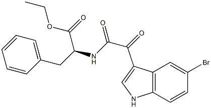 N-[[(5-Bromo-1H-indol-3-yl)carbonyl]carbonyl]-L-phenylalanine ethyl ester 结构式