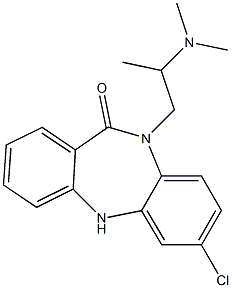 10,11-Dihydro-7-chloro-10-(2-dimethylaminopropyl)-5H-dibenzo[b,e][1,4]diazepin-11-one 结构式