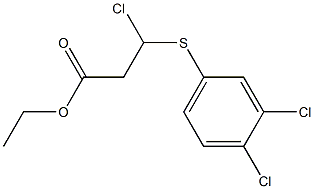 3-Chloro-3-[(3,4-dichlorophenyl)thio]propionic acid ethyl ester 结构式