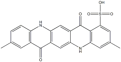 5,7,12,14-Tetrahydro-3,9-dimethyl-7,14-dioxoquino[2,3-b]acridine-1-sulfonic acid 结构式