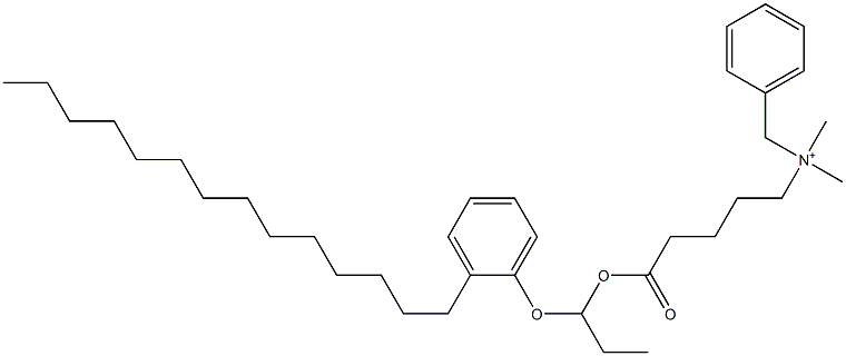 N,N-Dimethyl-N-benzyl-N-[4-[[1-(2-tetradecylphenyloxy)propyl]oxycarbonyl]butyl]aminium 结构式