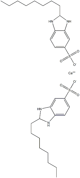 Bis(2,3-dihydro-2-octyl-1H-benzimidazole-5-sulfonic acid)calcium salt 结构式