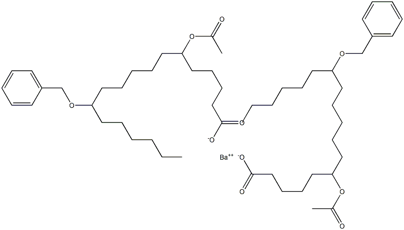 Bis(12-benzyloxy-6-acetyloxystearic acid)barium salt 结构式