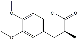 [S,(+)]-2-(3,4-Dimethoxybenzyl)propionic acid chloride 结构式