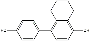 5,6,7,8-Tetrahydro-4-(4-hydroxyphenyl)naphthalen-1-ol 结构式