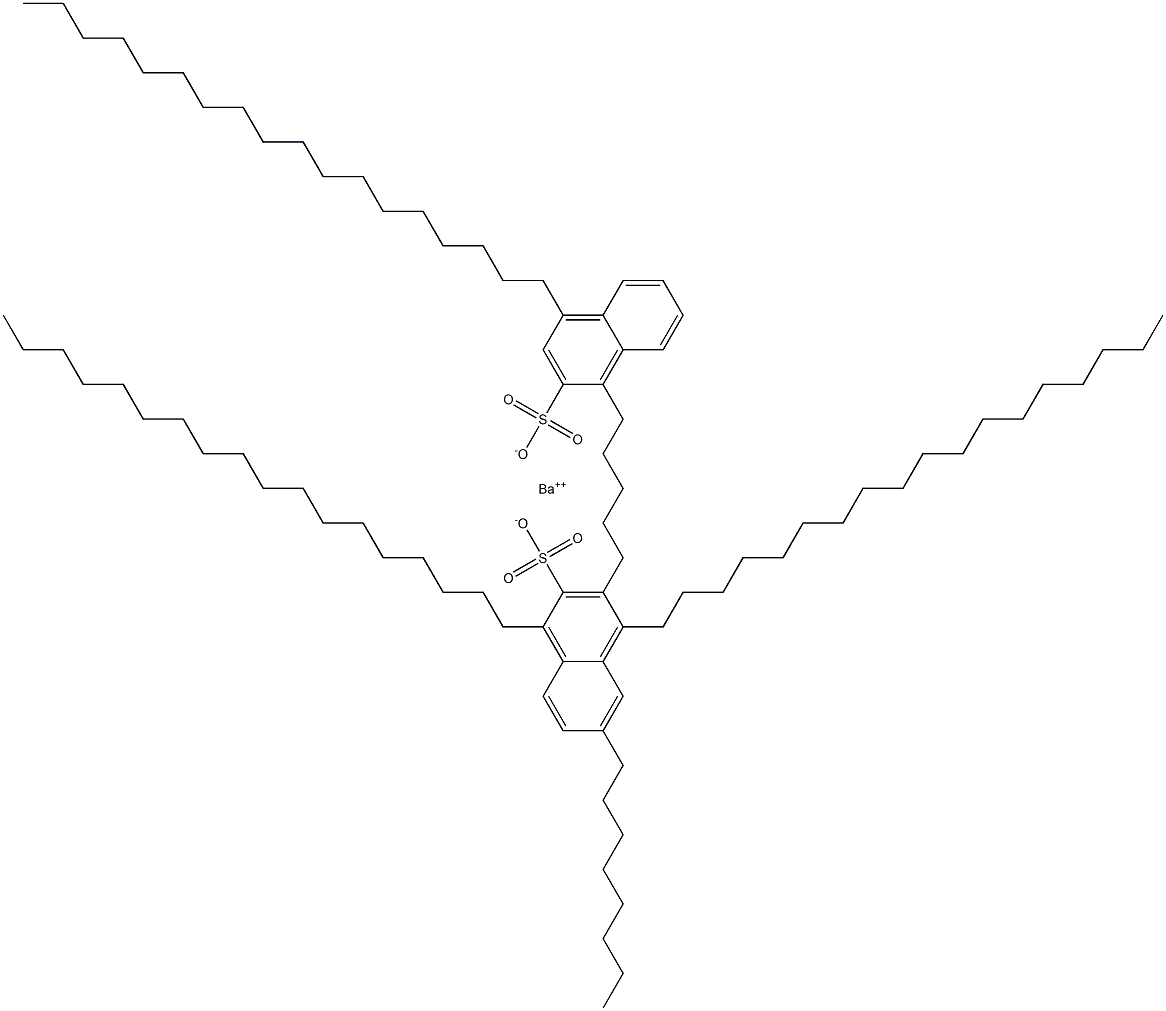 Bis(1,4-dioctadecyl-2-naphthalenesulfonic acid)barium salt 结构式