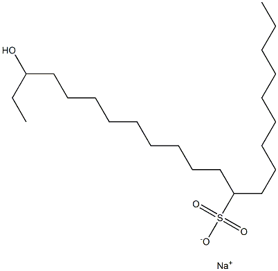 20-Hydroxydocosane-10-sulfonic acid sodium salt 结构式