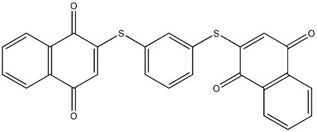 2,2'-(1,3-Phenylenedithio)bis(1,4-naphthoquinone) 结构式