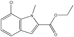 7-Chloro-1-methyl-1H-indole-2-carboxylic acid ethyl ester 结构式