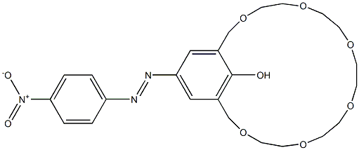 22-[(4-Nitrophenyl)azo]-3,6,9,12,15,18-hexaoxabicyclo[18.3.1]tetracosa-1(24),20,22-trien-24-ol 结构式