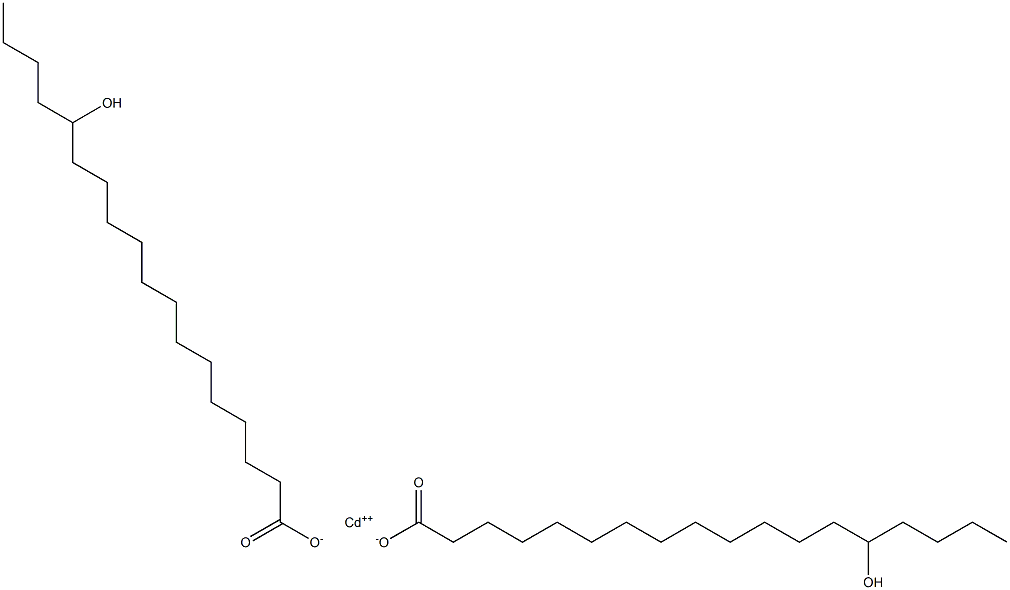 Bis(14-hydroxyoctadecanoic acid)cadmium salt 结构式