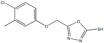 5-[(4-Chloro-m-tolyloxy)methyl]-1,3,4-oxadiazole-2-thiol 结构式