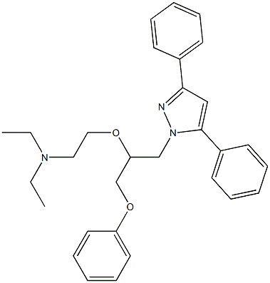 1-[3-Phenoxy-2-[2-(diethylamino)ethoxy]propyl]-3,5-diphenyl-1H-pyrazole 结构式