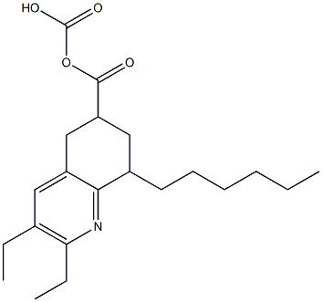 5,6,7,8-Tetrahydro-8-hexylquinoline-6,6-dicarboxylic acid diethyl ester 结构式