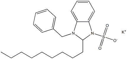 1-Benzyl-2,3-dihydro-2-nonyl-1H-benzimidazole-3-sulfonic acid potassium salt 结构式