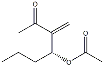 (4R)-4-Acetyloxy-3-methylene-2-heptanone 结构式