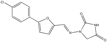 1-[5-(4-Chlorophenyl)-2-furanylmethyleneamino]imidazolidine-2,4-dione 结构式