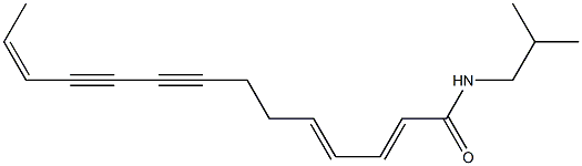 (2E,4E,12Z)-N-Isobutyl-2,4,12-tetradecatriene-8,10-diynamide 结构式