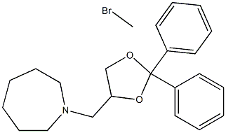 2,2-Diphenyl-4-hexamethyleniminomethyl-1,3-dioxolane methobromide 结构式