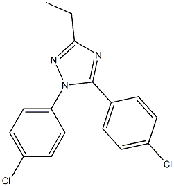1,5-Bis(4-chlorophenyl)-3-ethyl-1H-1,2,4-triazole 结构式