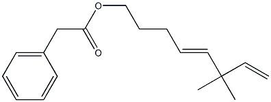 Phenylacetic acid 6,6-dimethyl-4,7-octadienyl ester 结构式