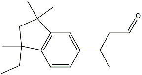 3-Methyl-3-(1-ethyl-1,3,3-trimethylindan-5-yl)propanal 结构式