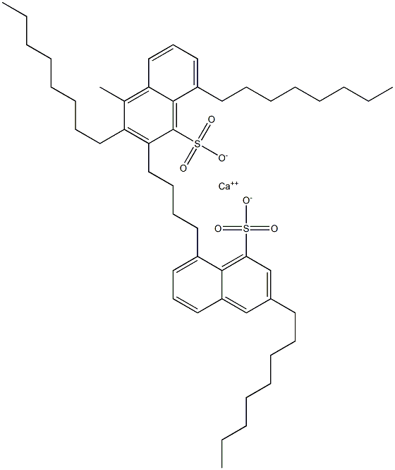 Bis(3,8-dioctyl-1-naphthalenesulfonic acid)calcium salt 结构式