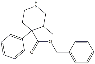 3-Methyl-4-phenyl-4-piperidinecarboxylic acid benzyl ester 结构式