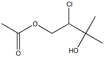 Acetic acid 2-chloro-3-hydroxy-3-methylbutyl ester 结构式