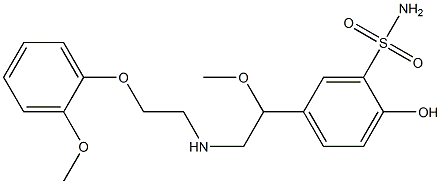 N-[2-(o-Methoxyphenoxy)ethyl]-2-(4-hydroxy-3-sulfamoylphenyl)-2-methoxyethanamine 结构式